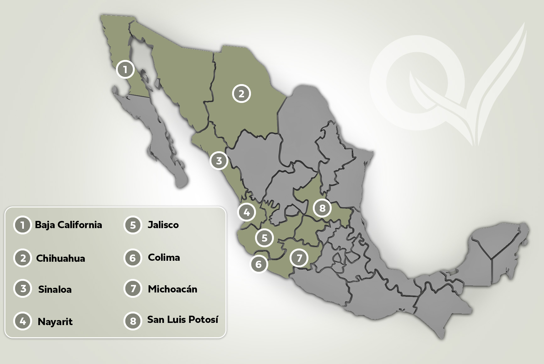 Mapa de sucursales